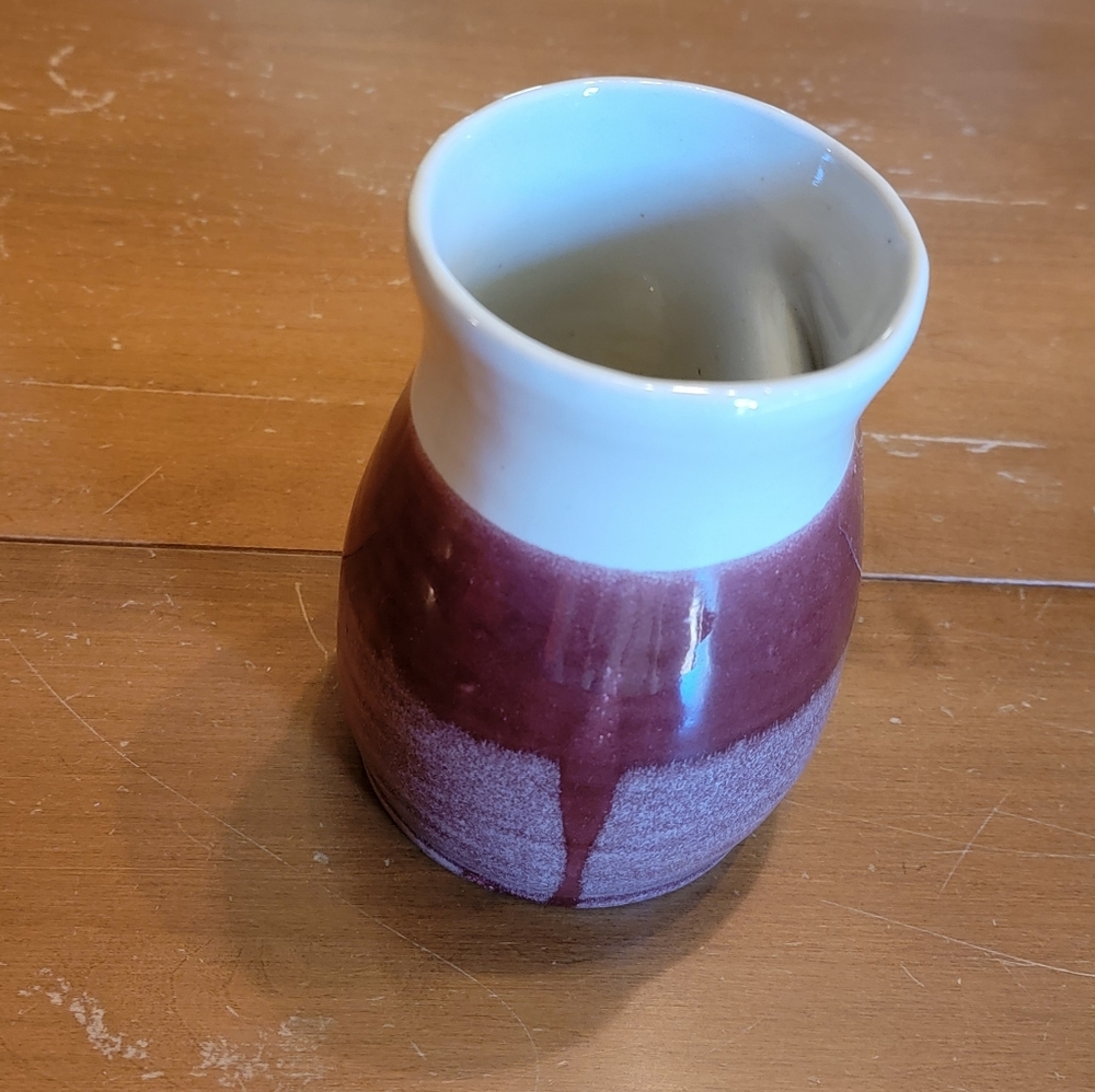 Hand Warmer Coffee Mug Hand Made By Rowe Pottery Works - Left Handed Mug NWOT - Picture 4 of 9